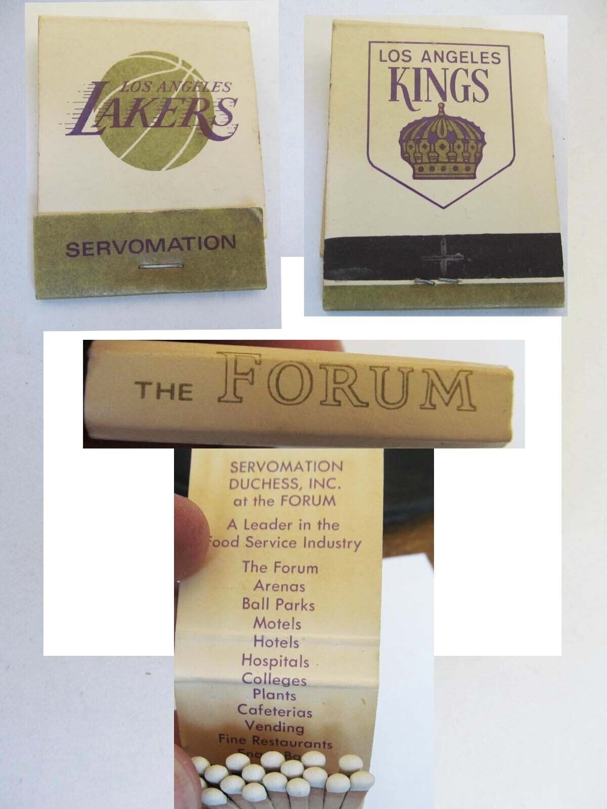 Vintage Los Angeles Lakers Matchbook Cover LA Kings The Forum Servomation