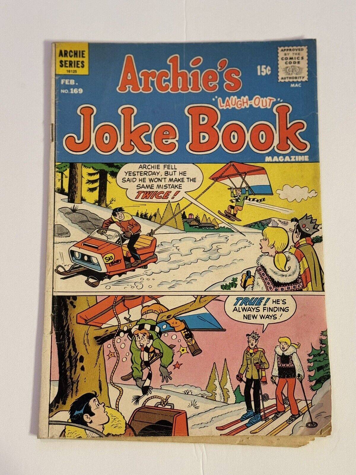 Vintage, Archie\'s Laugh Out Loud Joke Book, Feb 1972, No. 169