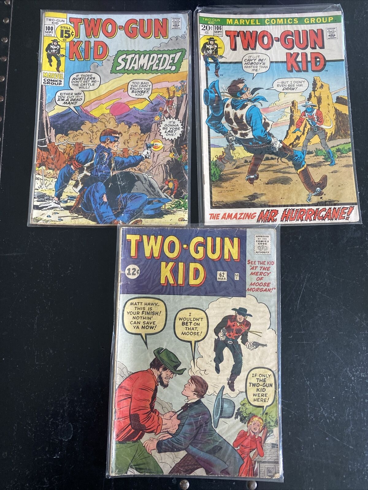 Two Gun Kid Comics No.62 No.100 No.106