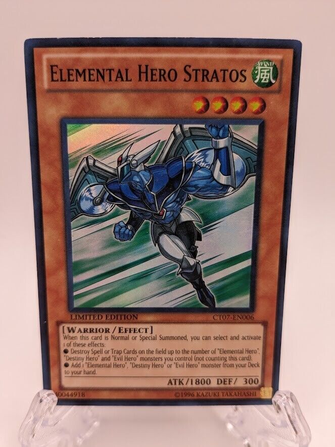 Yugioh Elemental Hero Stratos CT07-EN006 Super Rare Limited Edition