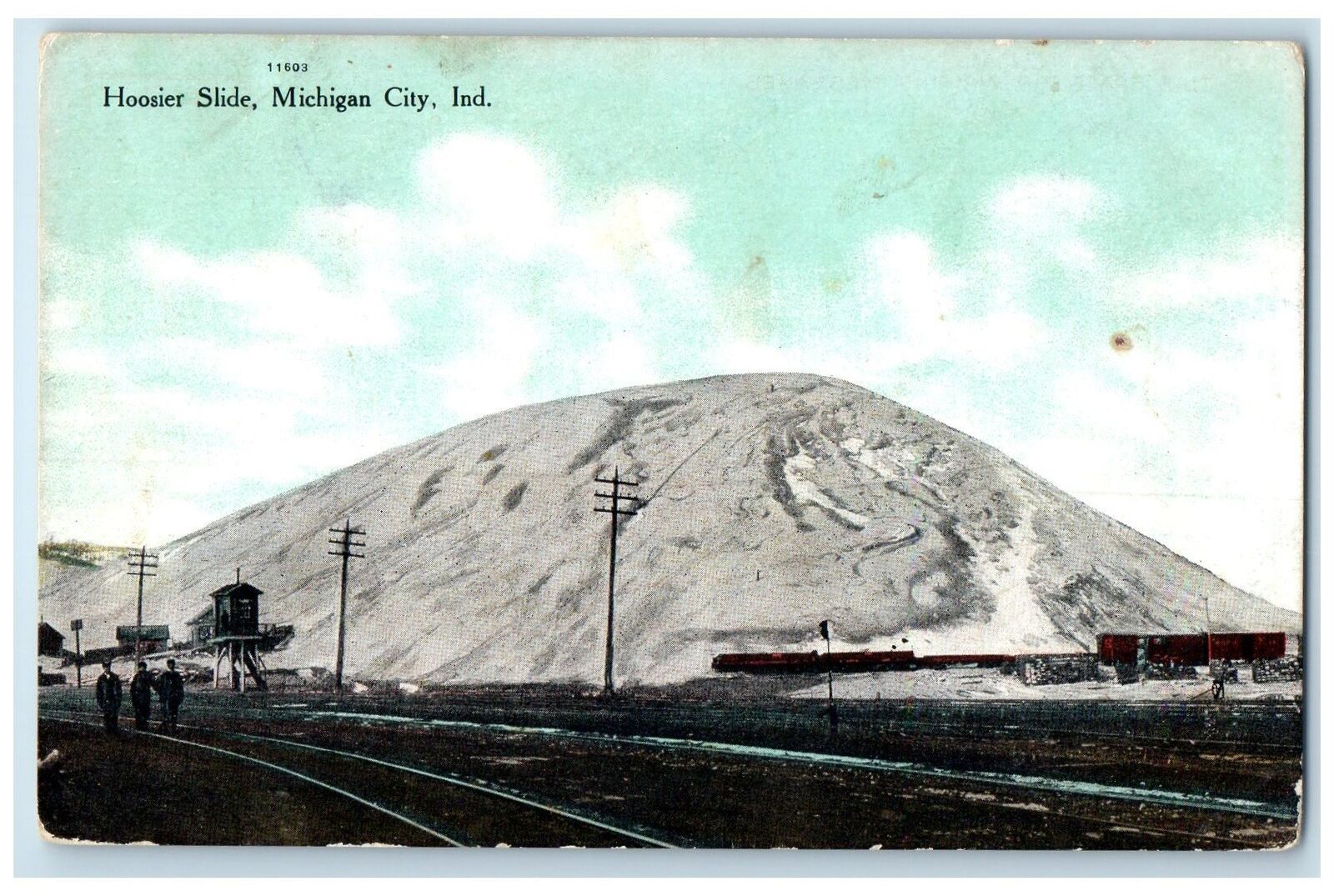 c1910's Hoosier Slide Scene Michigan City Indiana IN Unposted Vintage Postcard