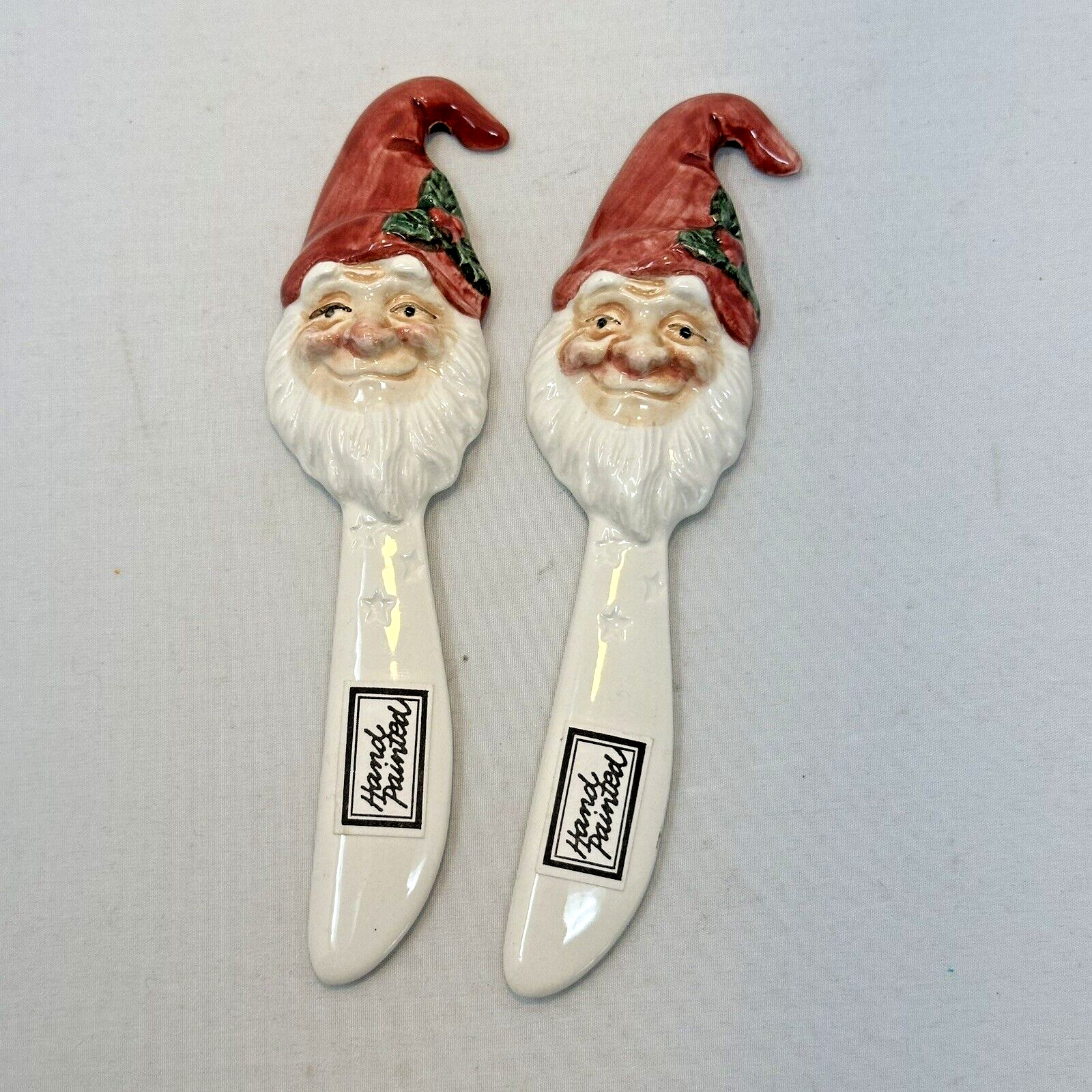 Fitz & Floyd (Set of 2) Christmas Carol Santa Canape Knife Spreader Vintage