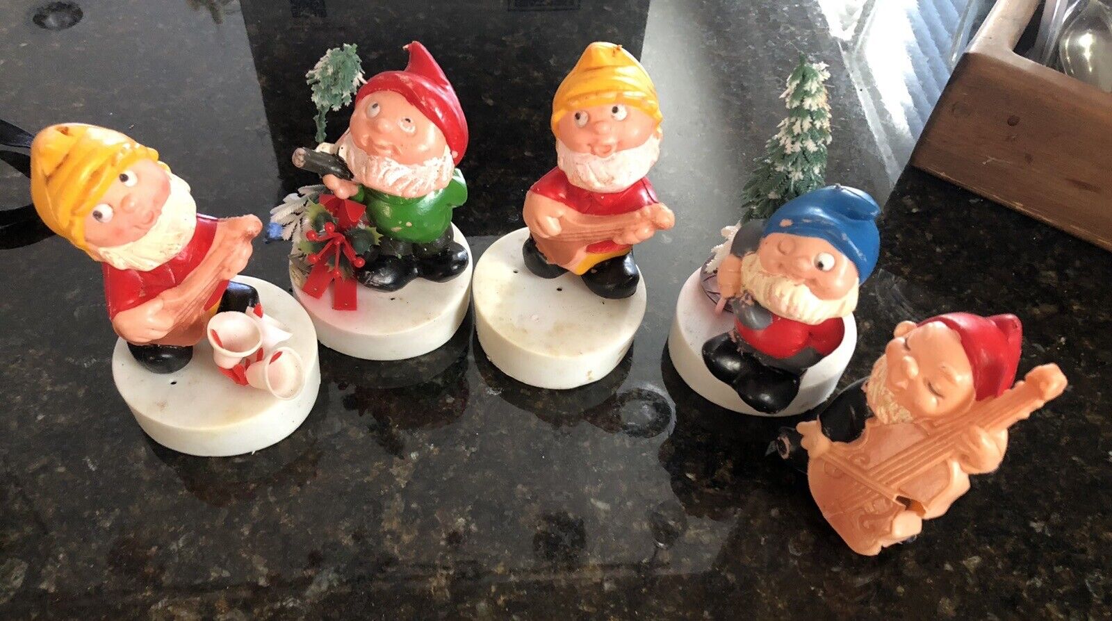 Vintage SNOW WHITE DWARFS Plastic Christmas Characters