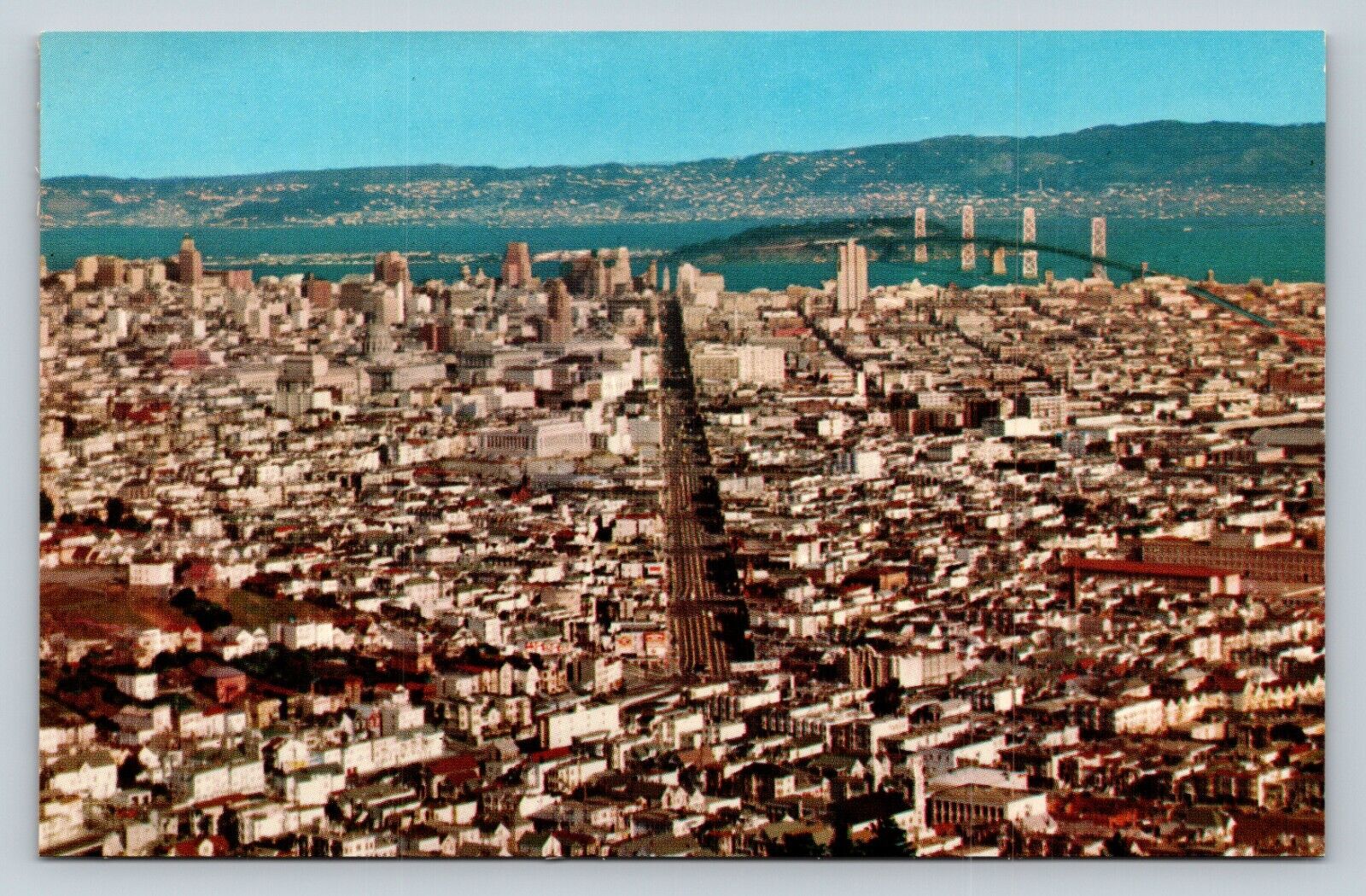 Aerial View of City San Francisco California VINTAGE Postcard