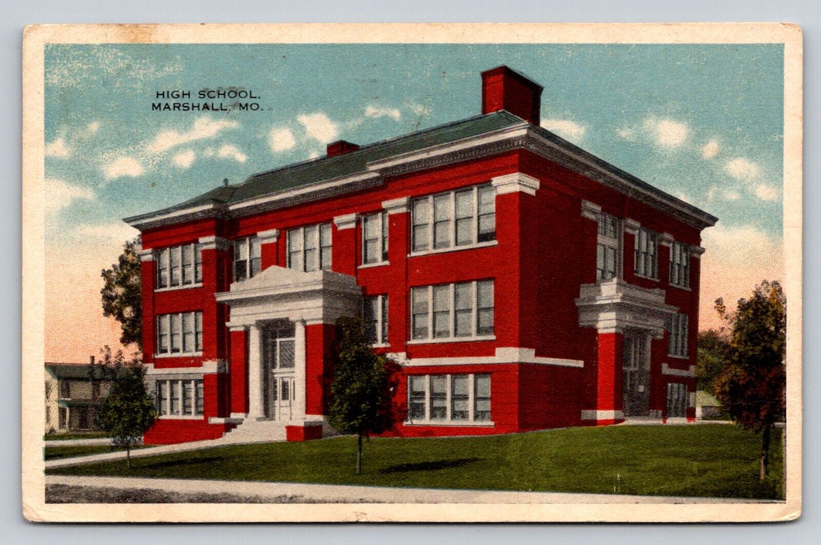 c1915 High School Marshall  Missouri P405