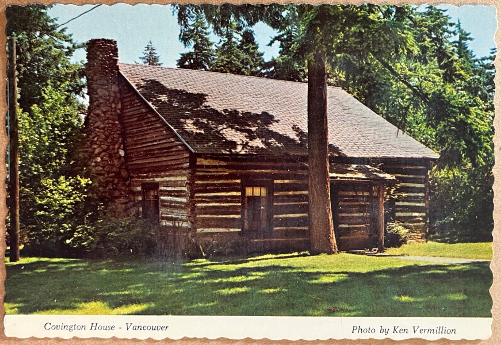 Vancouver Washington Covington House Log Cabin Vintage 6x4 Postcard c1960