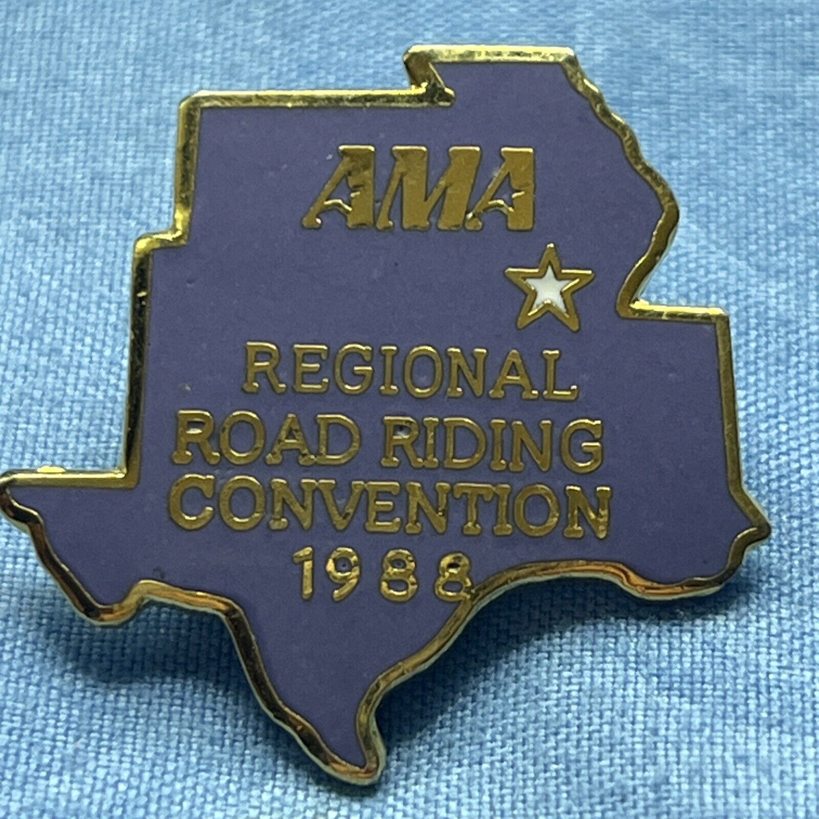1988 AMA REGIONAL ROAD RIDING CONVENTION ENAMEL PIN