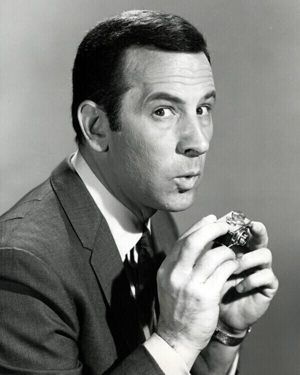 Don Adams as Agent 86 holding miniature camera 1965 Get Smart 11x17 inch poster