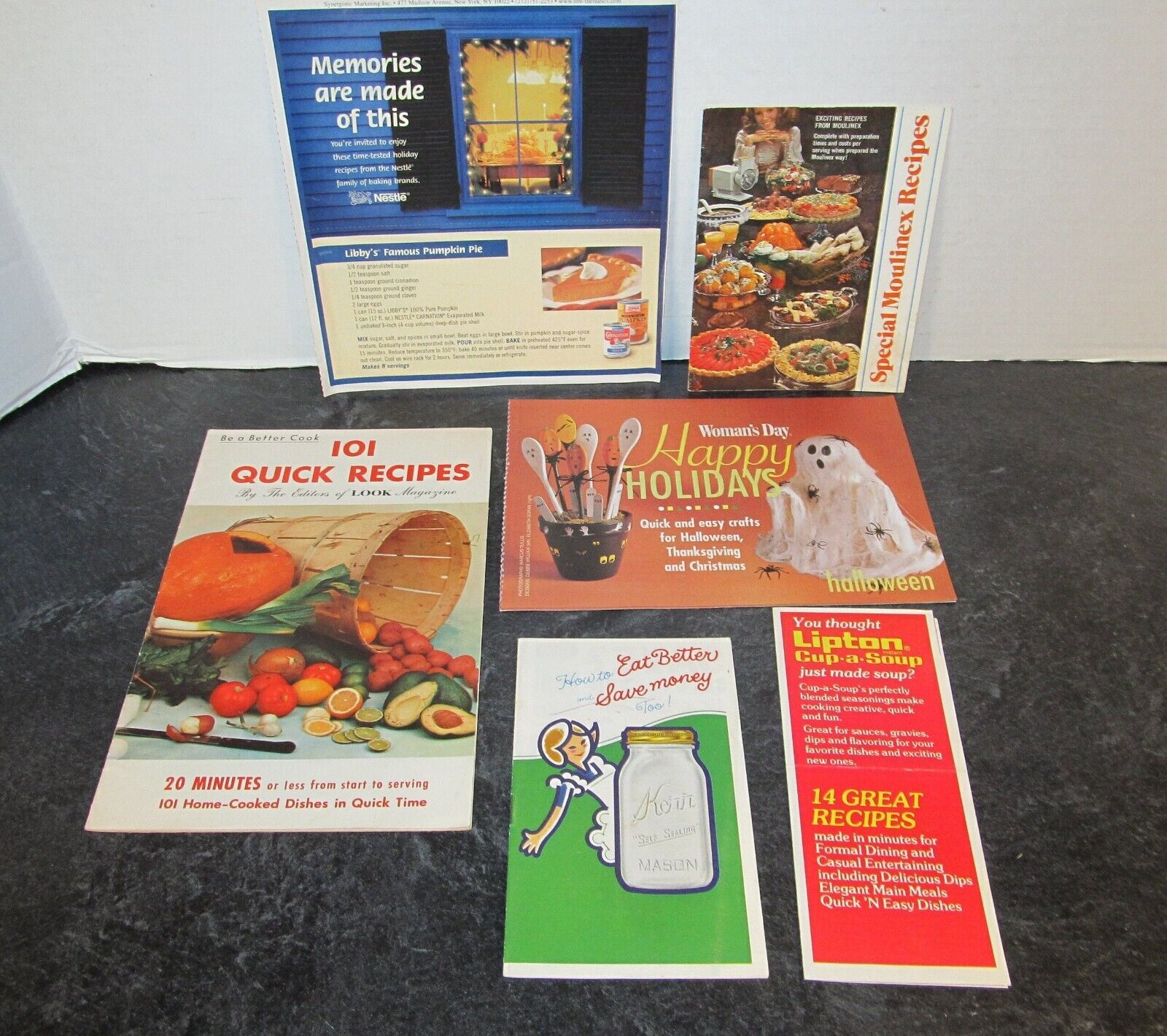 Vintage Advertising Booklets -Kerr Mason/ Lipton/ Carnation/ Libby\'s/ Moulinex