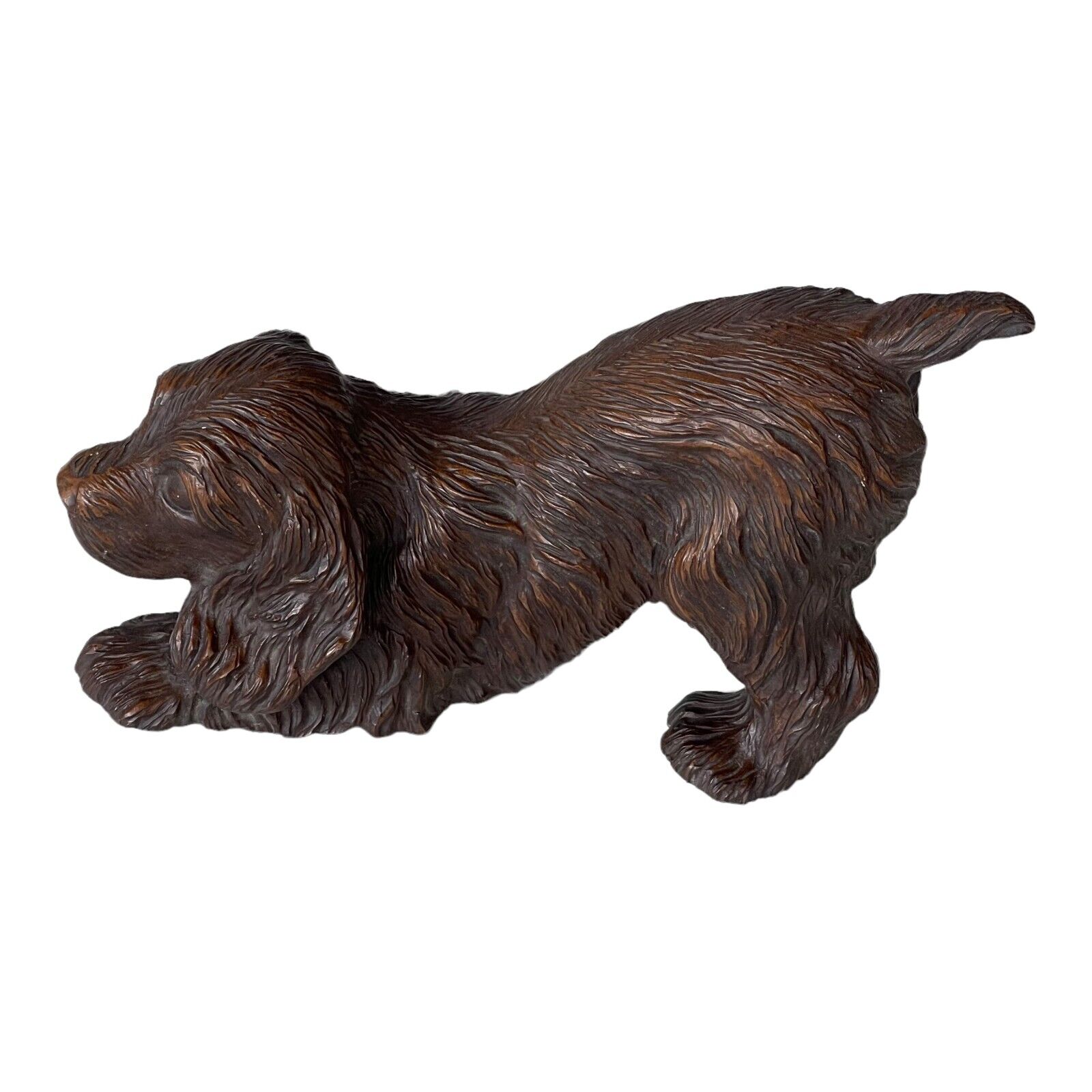 Vintage Red Mill MFG Brown Handcraft Cocker Spaniel Puppy Dog Sculpture Figurine