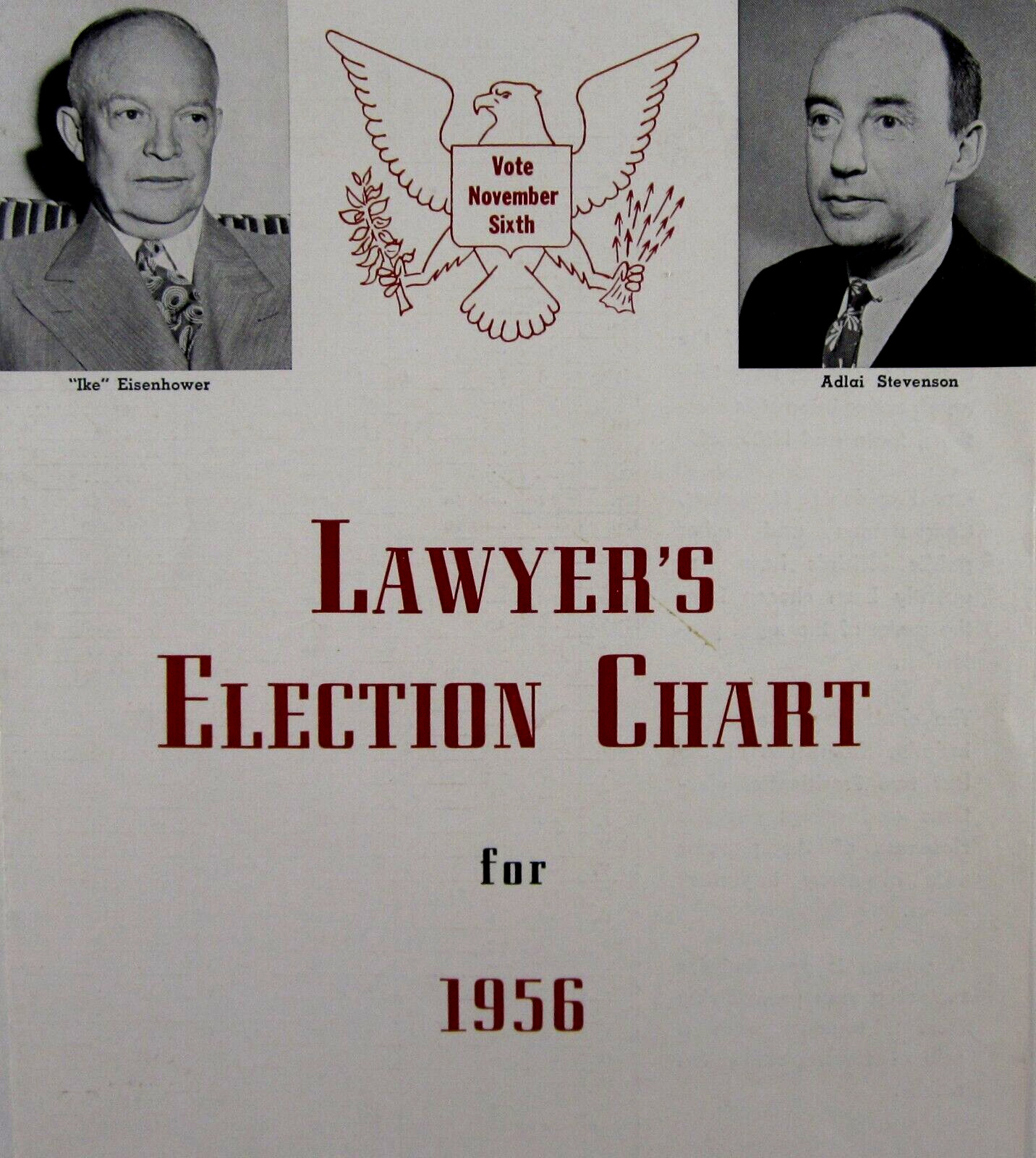 Eisenhower Adlai Stevenson Presidential Campaign Electoral College Lawyers 1956