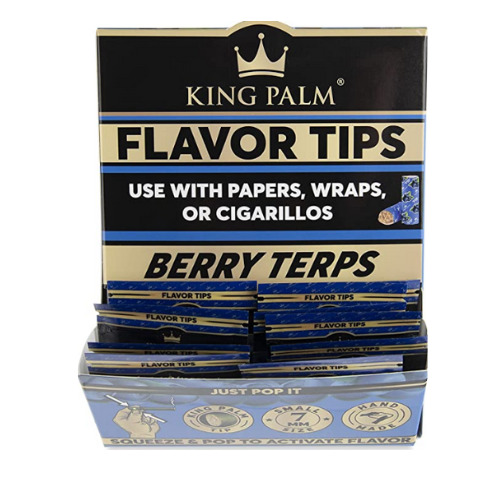 King Palm Flavors Filter Tips - Berry Terps 50ct Corn Husk Pre Roll Filter Tip