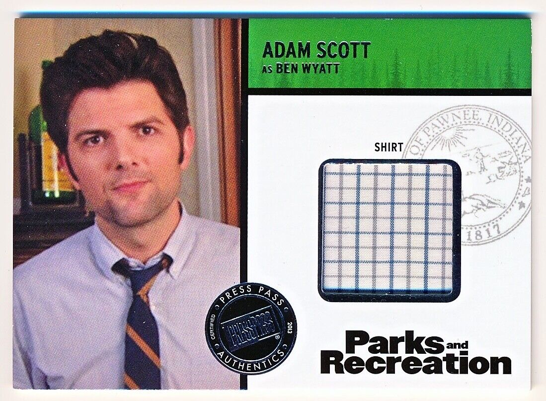 2013 Press Pass Parks & Recreation Adam Scott Relics Shirt #R-AS - QTY