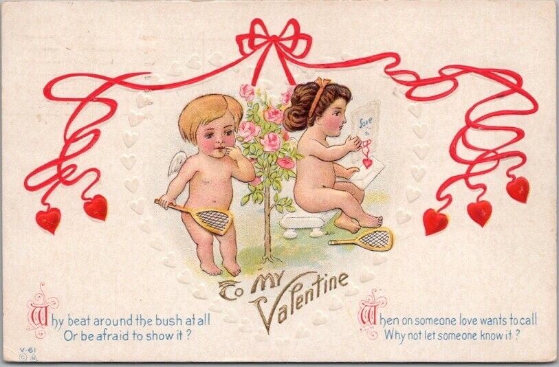 1914 VALENTINE\'S DAY Greetings Postcard \