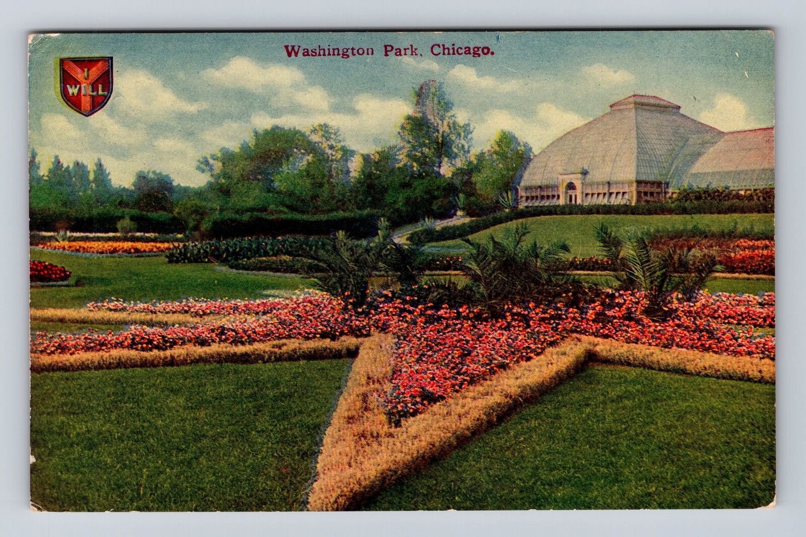 Chicago IL-Illinois, Washington Park, Antique Vintage Souvenir Postcard