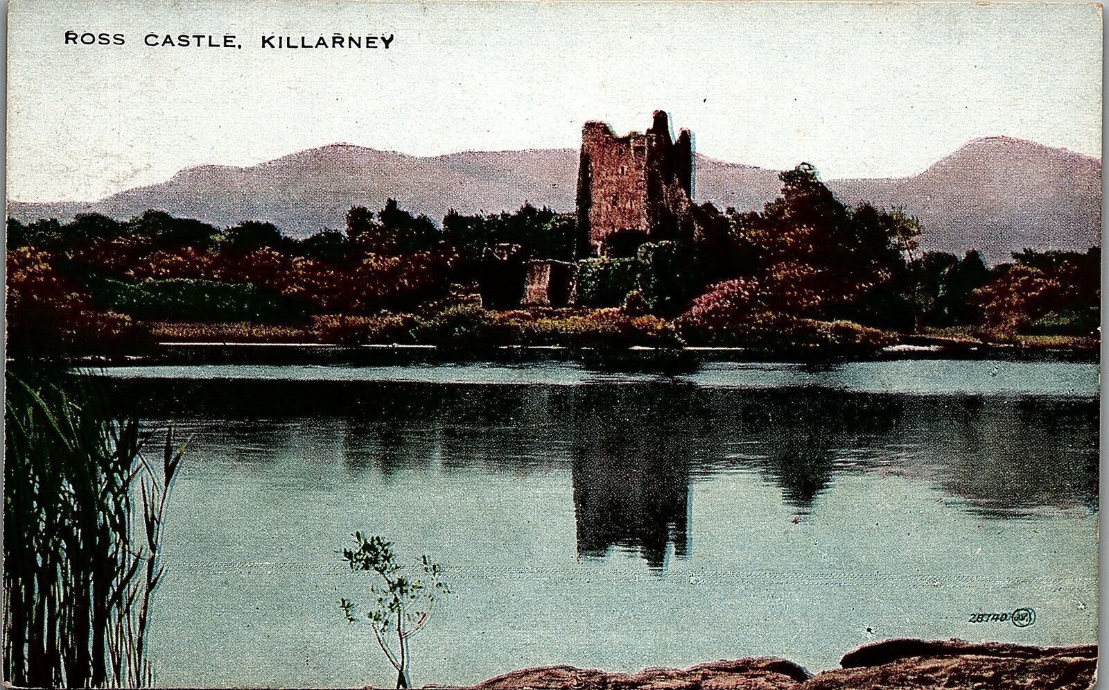 c1915 KILLARNEY IRELAND ROSS CASTLE VALENTINE\'S VALESQUE POSTCARD 34-283