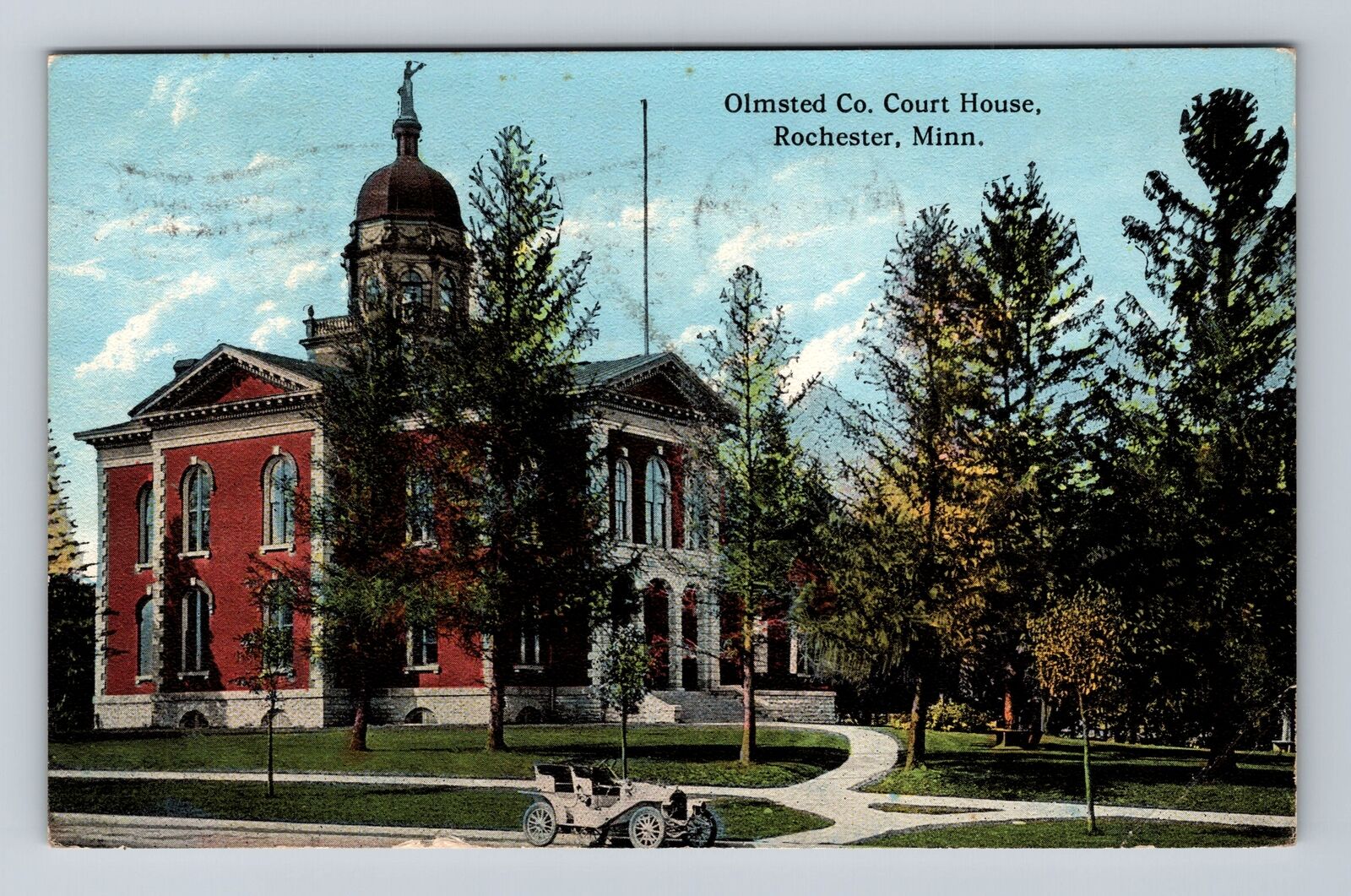 Rochester MN-Minnesota, Olmsted County Court House, Vintage c1914 Postcard