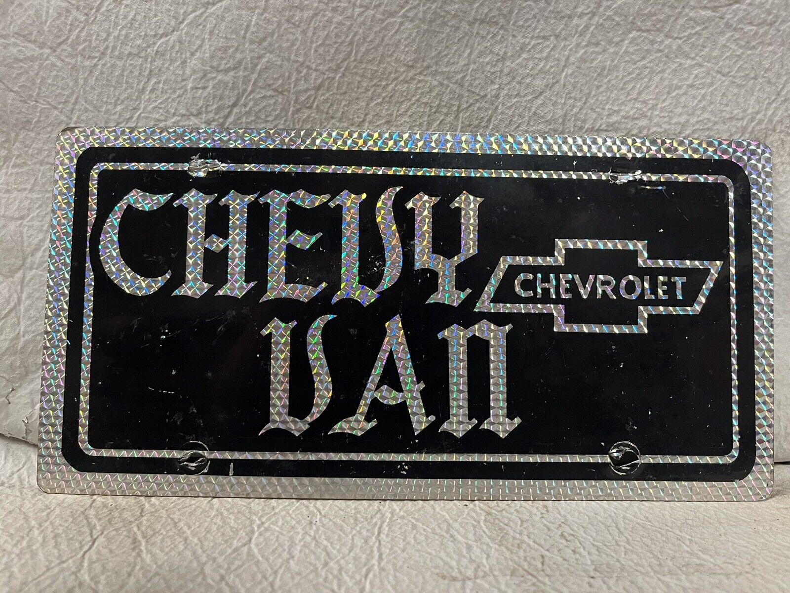 Vintage Chevy Van Booster License Plate