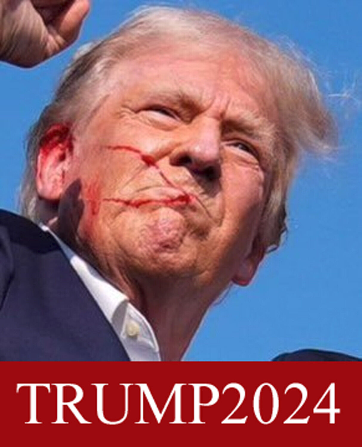 Political CAR Fridge PHOTO MAGNET: Bloodied shot President Trump 2024 BRAND NEW
