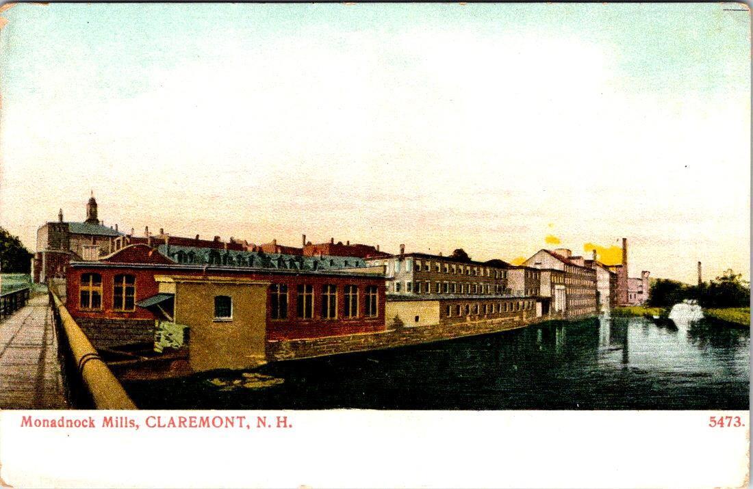 Claremont, NH New Hampshire MONADNOCK MILLS Cotton~Wool Plant ca1910\'s Postcard