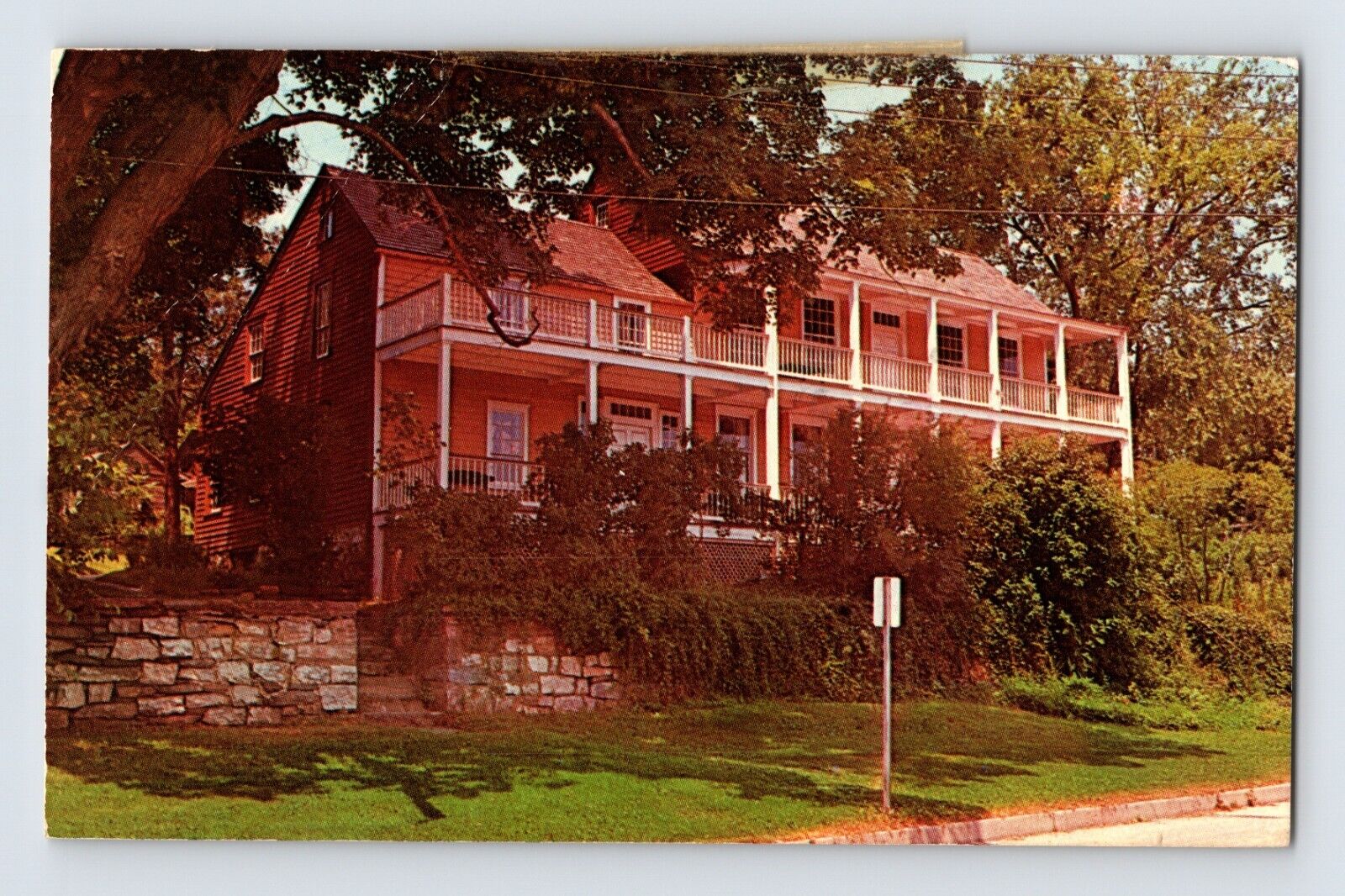 Postcard Connecticut Greenwich CT Bush Holley House Hotel 1975 Posted Chrome
