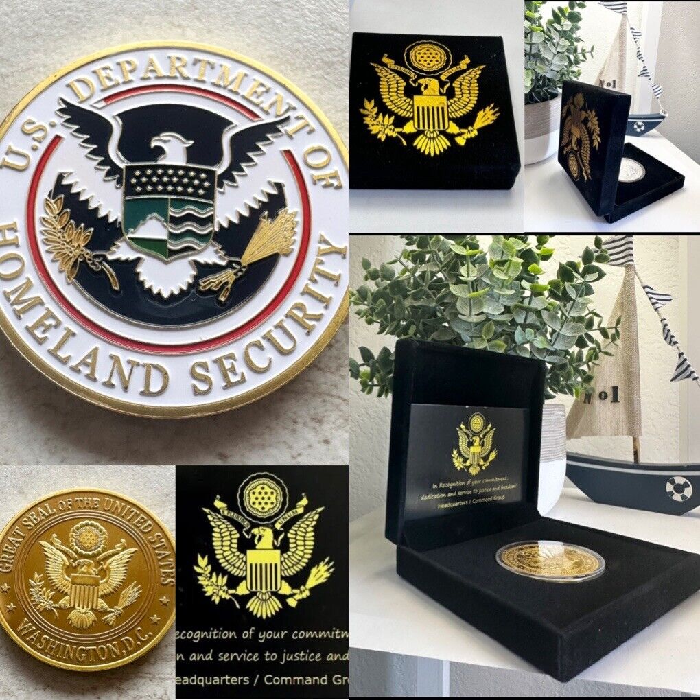 US Department Of Home land Security Challenge Coin With Special Velvet Case