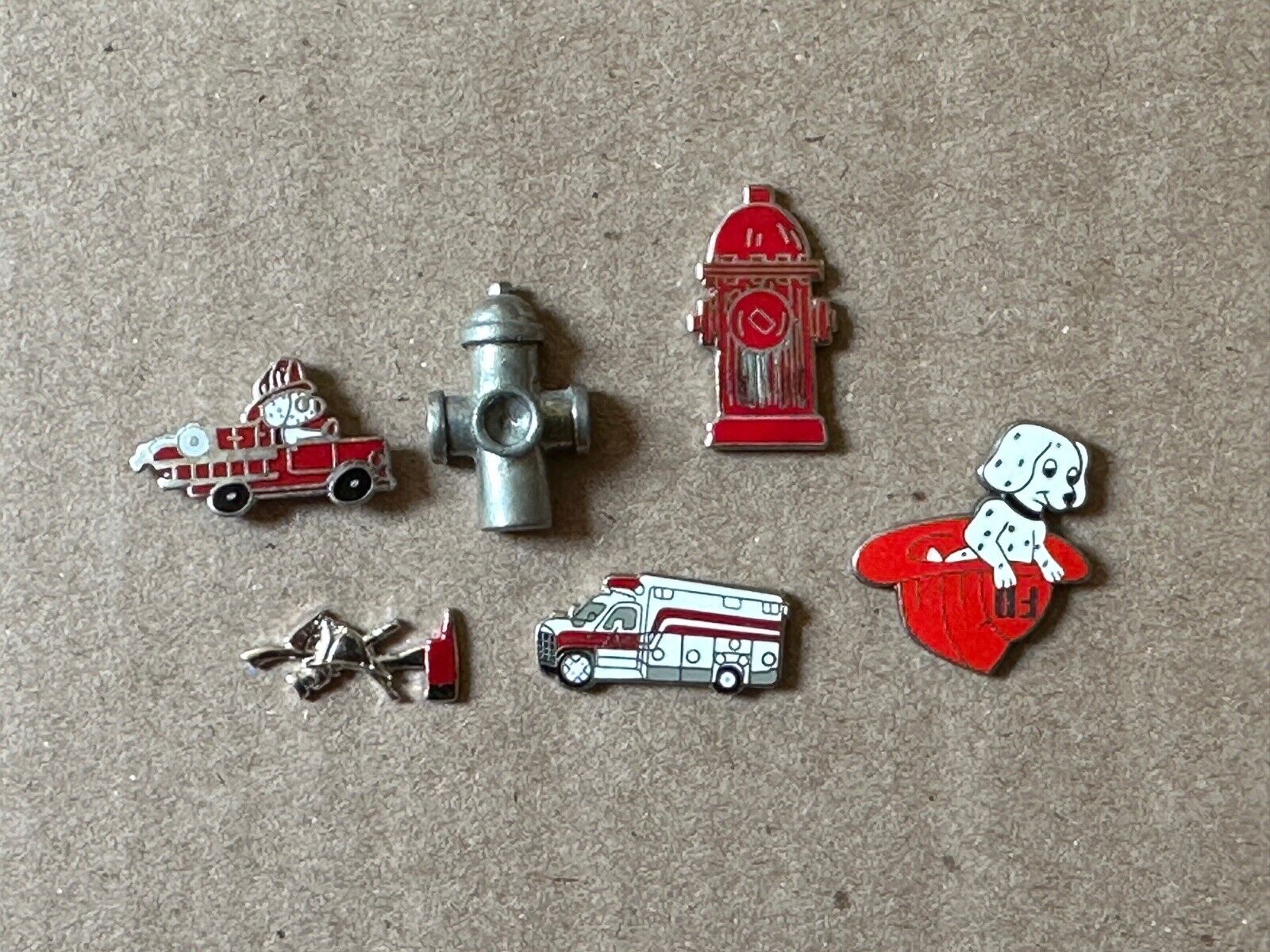 Lot Of 6 Firefighter EMT Hat Lapel Pins Some Rare