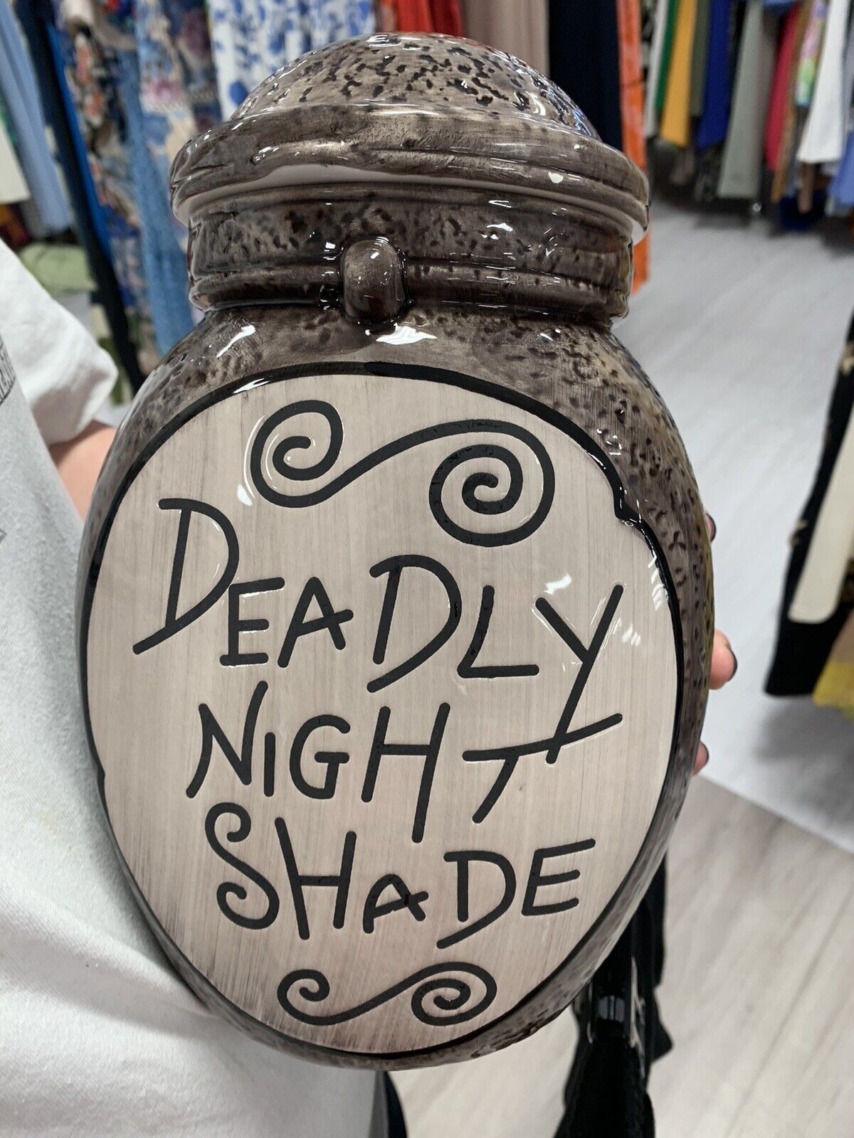 Disney The Nightmare Before Christmas Deadly Nightshade Ceramic Cookie Jar New