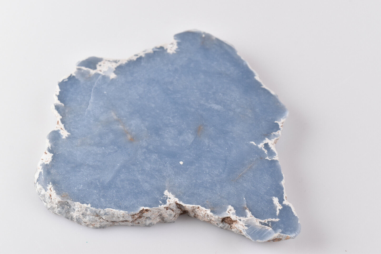 Angelite Slice / Charging Plate from Peru  9.3 cm  # 17260