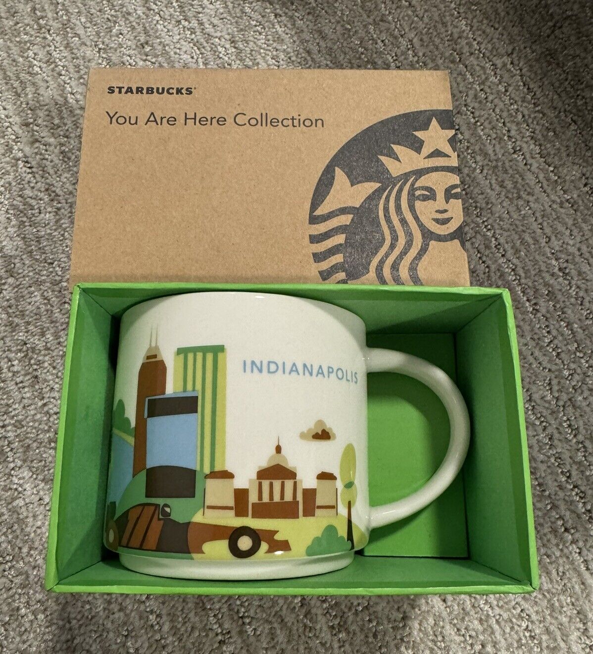 Starbucks YAH Indianapolis Coffee Mug Cup 14oz. - You are Here - Brand New