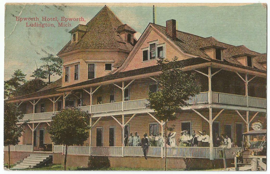 Ludington Michigan MI ~ Epworth Hotel c.1915