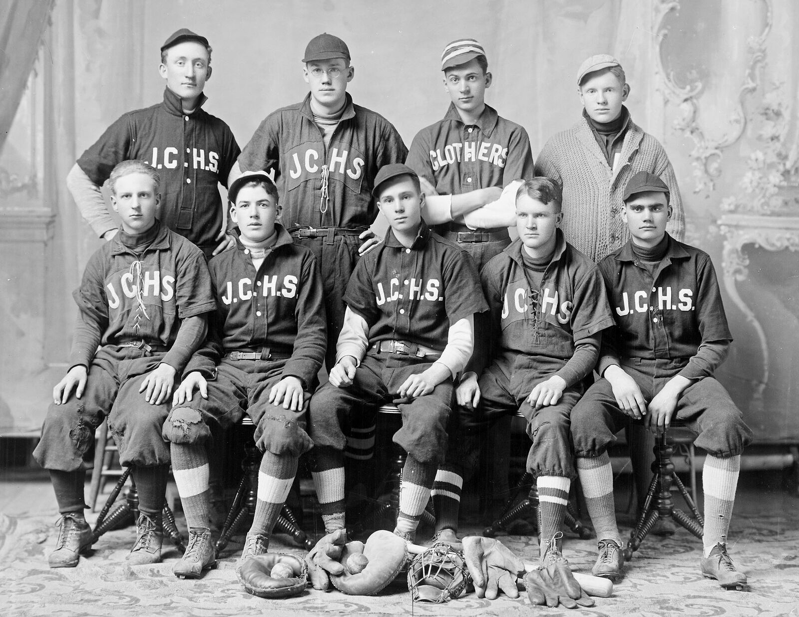 1914 Junction City High School Baseball Team, KS Old Photo 8.5\
