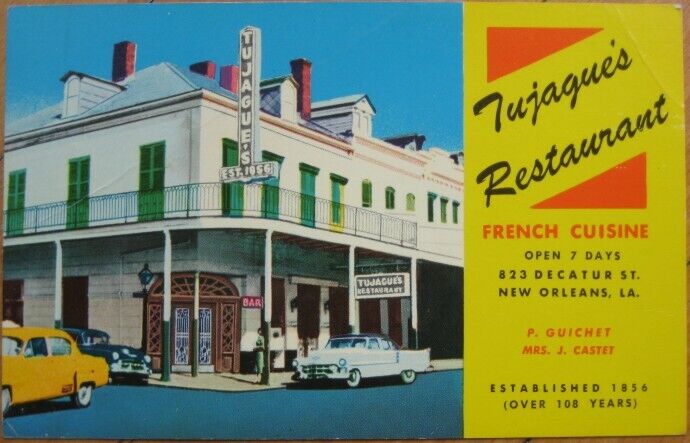New Orleans, LA 1950 Postcard: Tujague\'s Restaurant - Louisiana NOLA