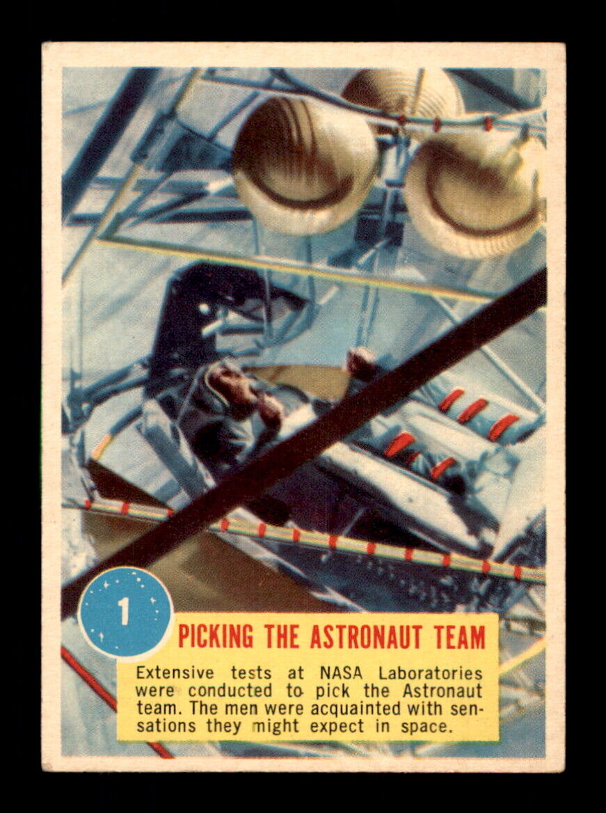 1963 Topps Astronauts (R709-6) #1 Picking the Astronaut Team - Crease Free