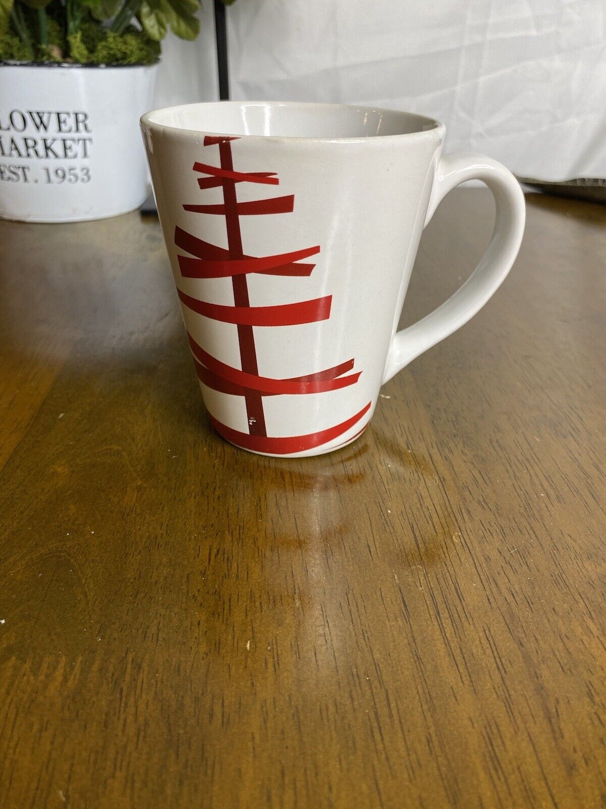 Starbucks Coffee Cup Mug Red Wood Tree Christmas From Year 2012 