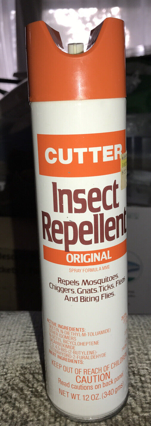 Vintage NOS 1986 CUTTER 12oz Insect Repellent With Store Price Tag