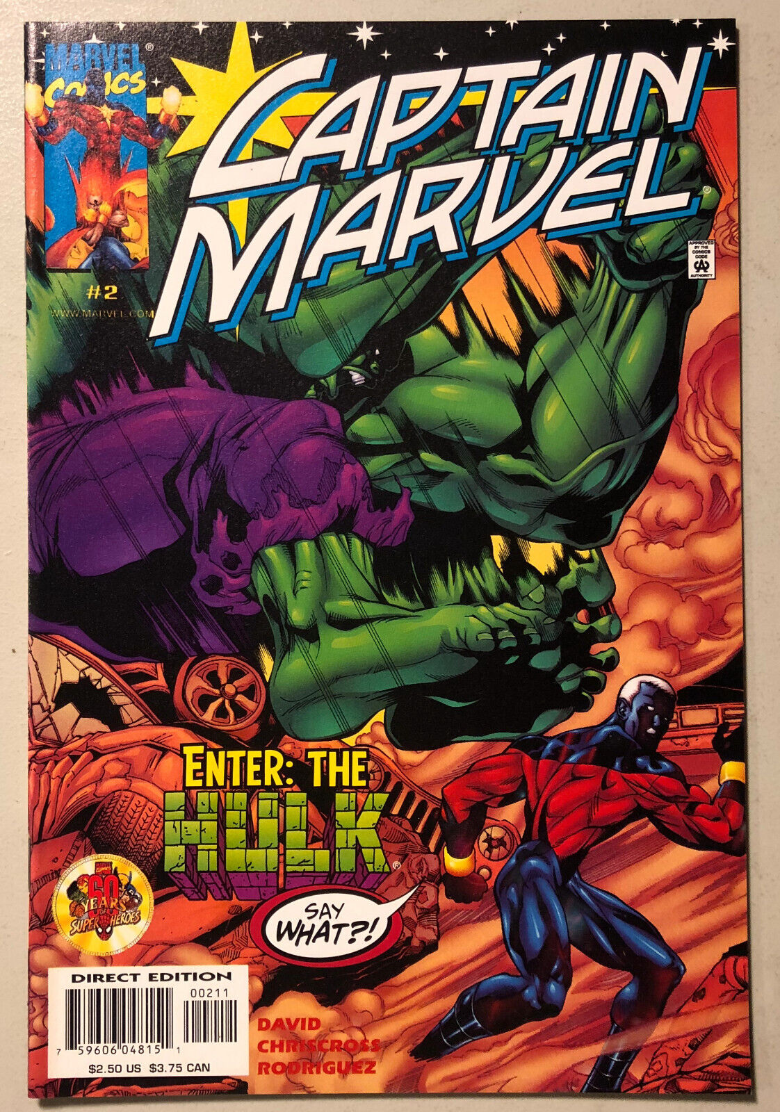 CAPTAIN MARVEL 1999 #2 HIGH GRADE PETER DAVID - 25 CENT COMBINED SHIPPING