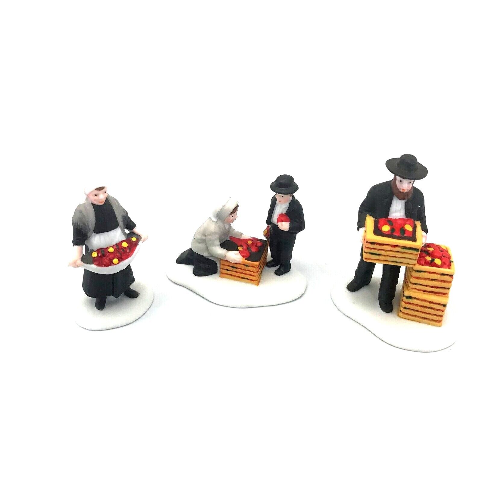 Dept 56 Heritage Village Collection 1992 Set of 3 Amish Family 5948-0 Figurines