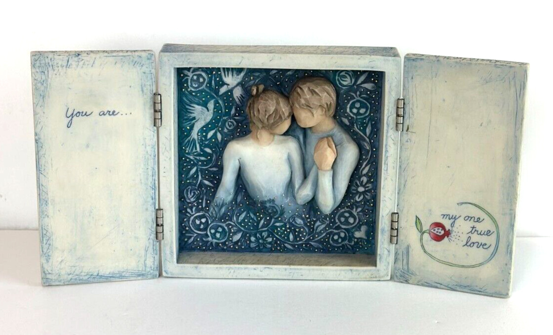 Willow Tree Signature Duet Our Love Song Triptych Hinged Box 2015 Hanging