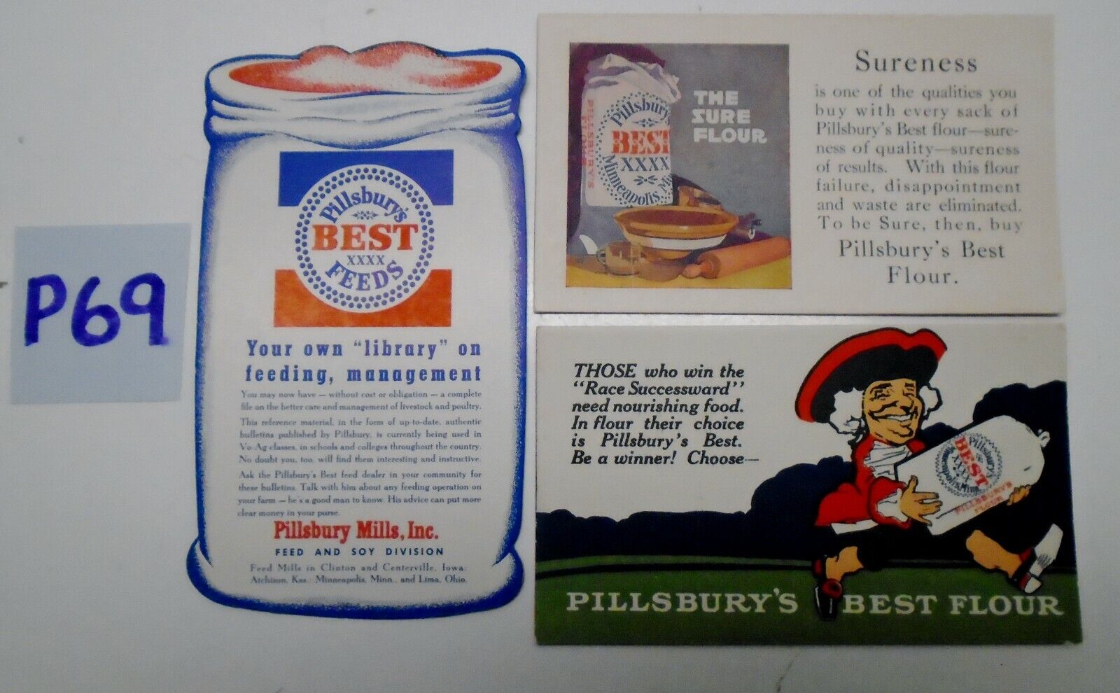 Vintage Pillsbury BEST XXX FLOUR 1920\'s TRADE CARDS Ephemera P69