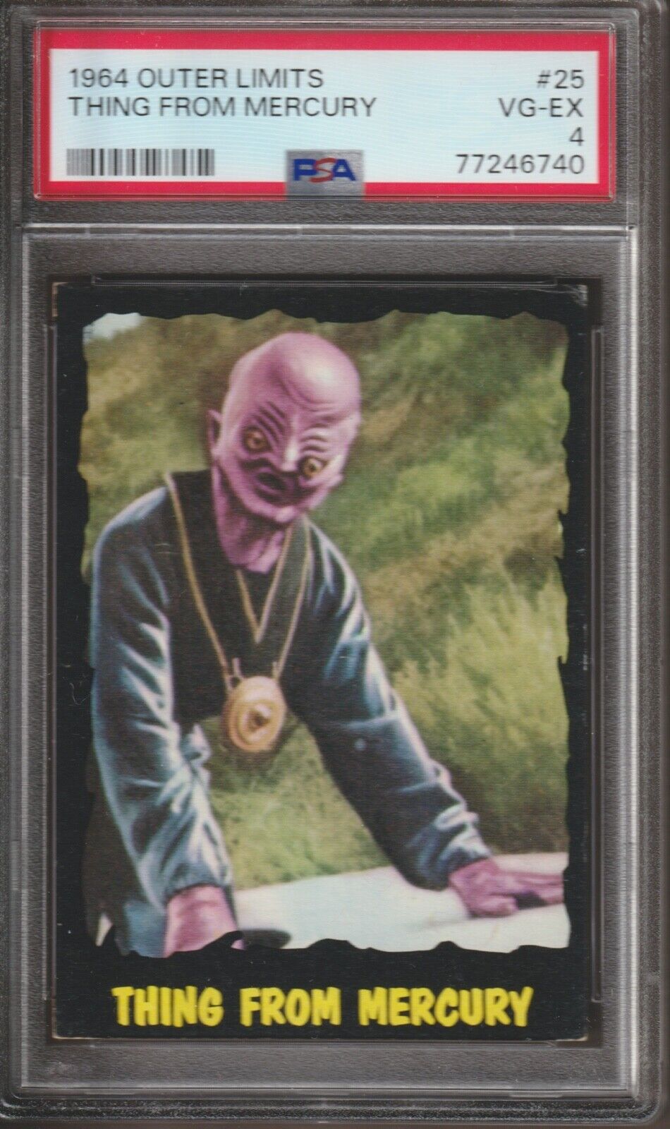 1964 OUTER LIMITS TRADING CARD #25 - PSA 4 - THING FROM MERCURY