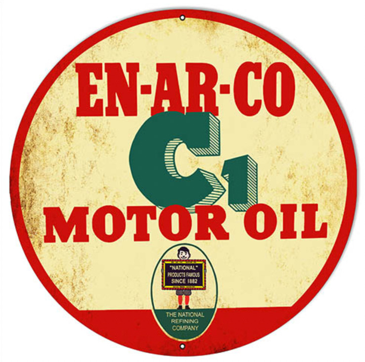 EN-AR-CO Motor Oil Vintage Metal Sign