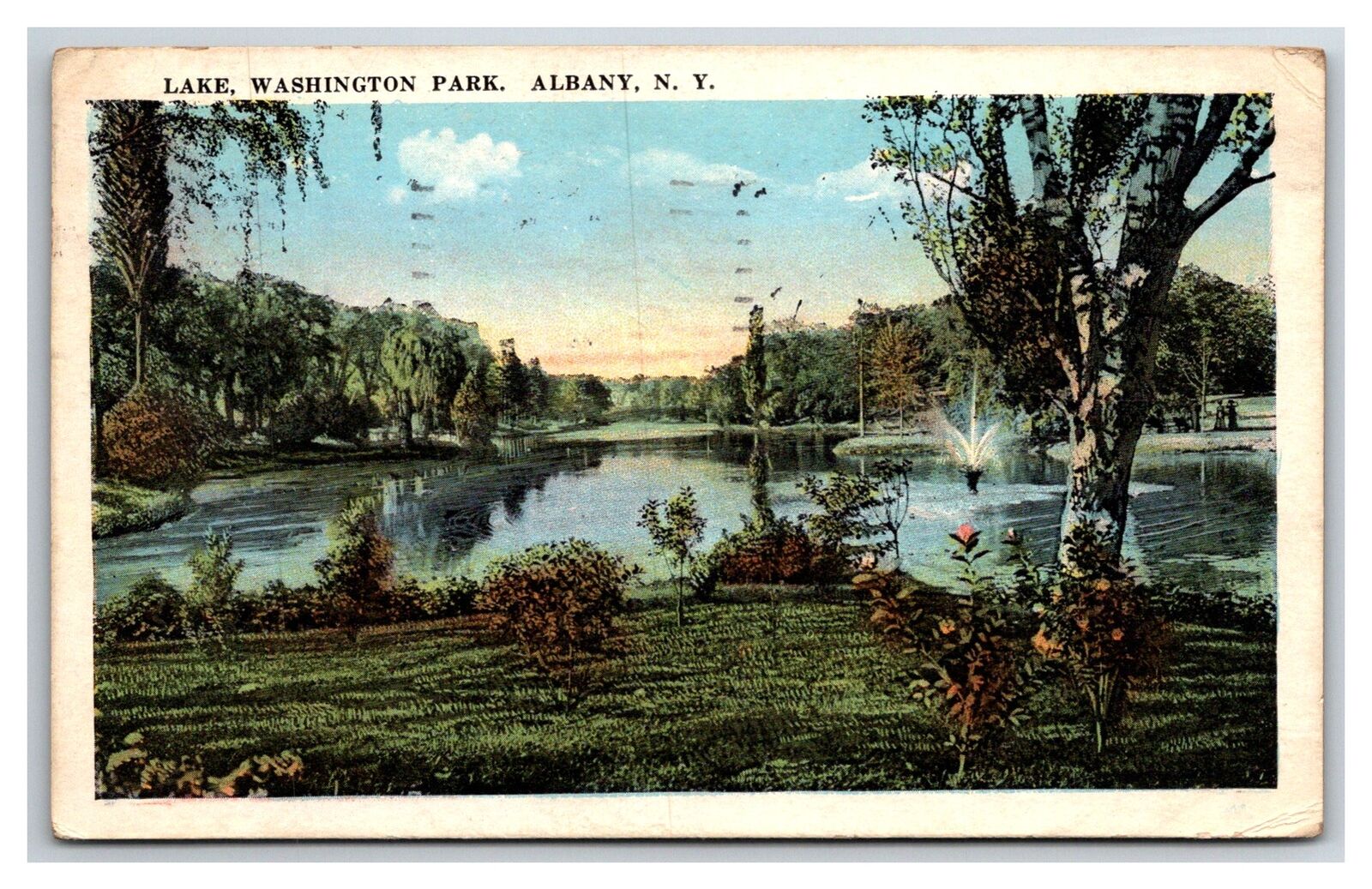 Albany NY New York Washington Park Lake Fountain