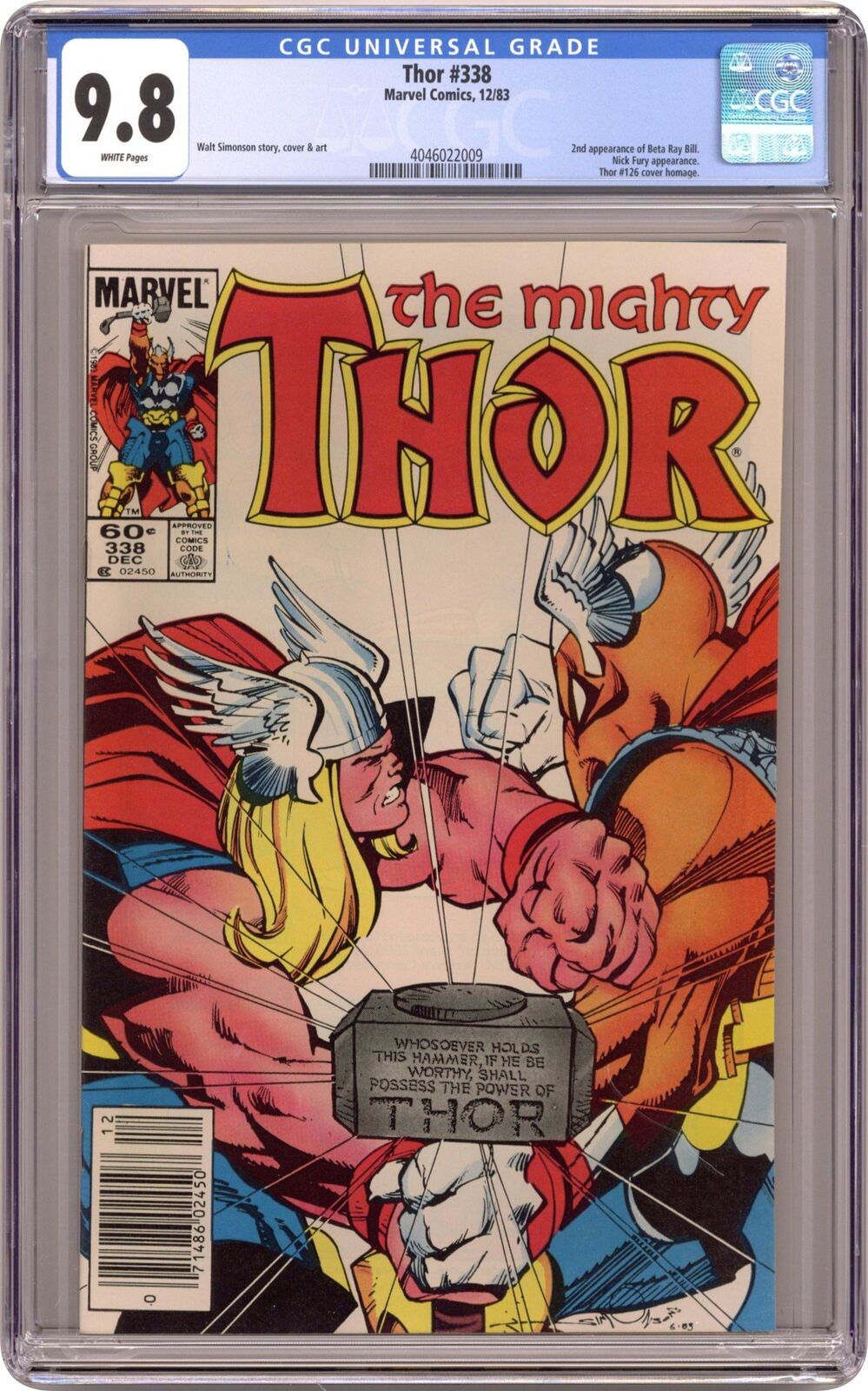 Thor #338N CGC 9.8 1983 4046022009