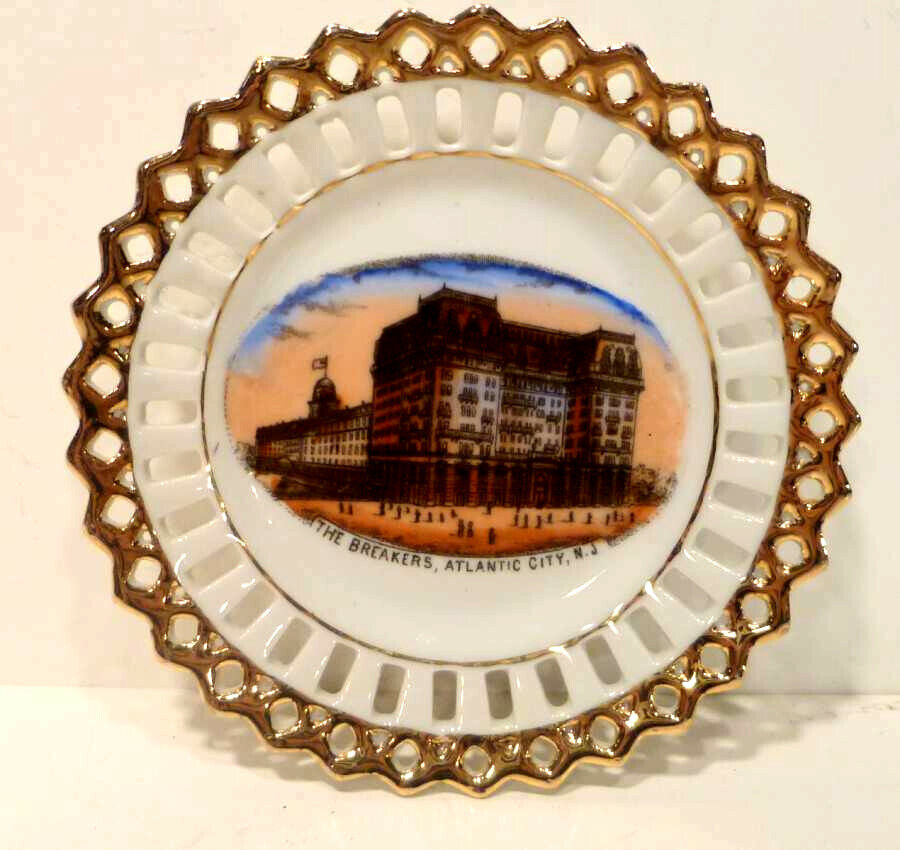 Atlantic City NJ c1915 Small Souvenir Plate The Breakers