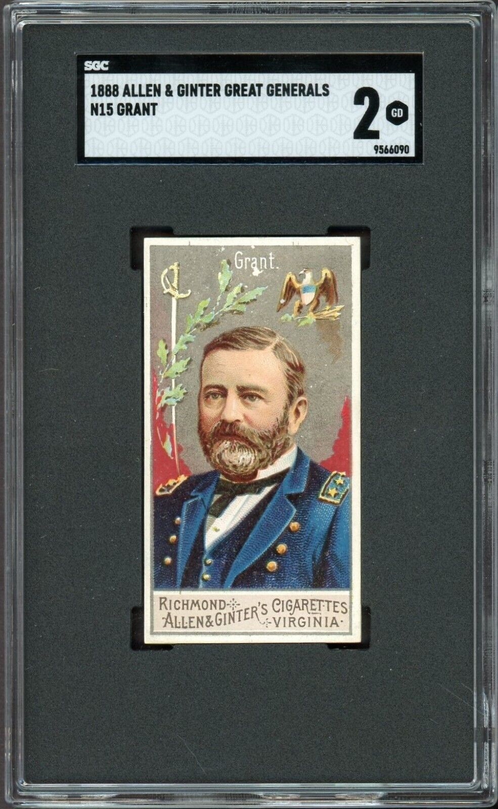 1888 N15 Allen & Ginter Great Generals Ulysses S. Grant (SGC 2 GD) President
