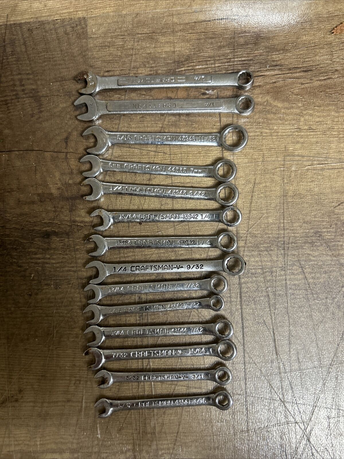 14 - Small Craftsman Combination Wrenches (Some Doubles)