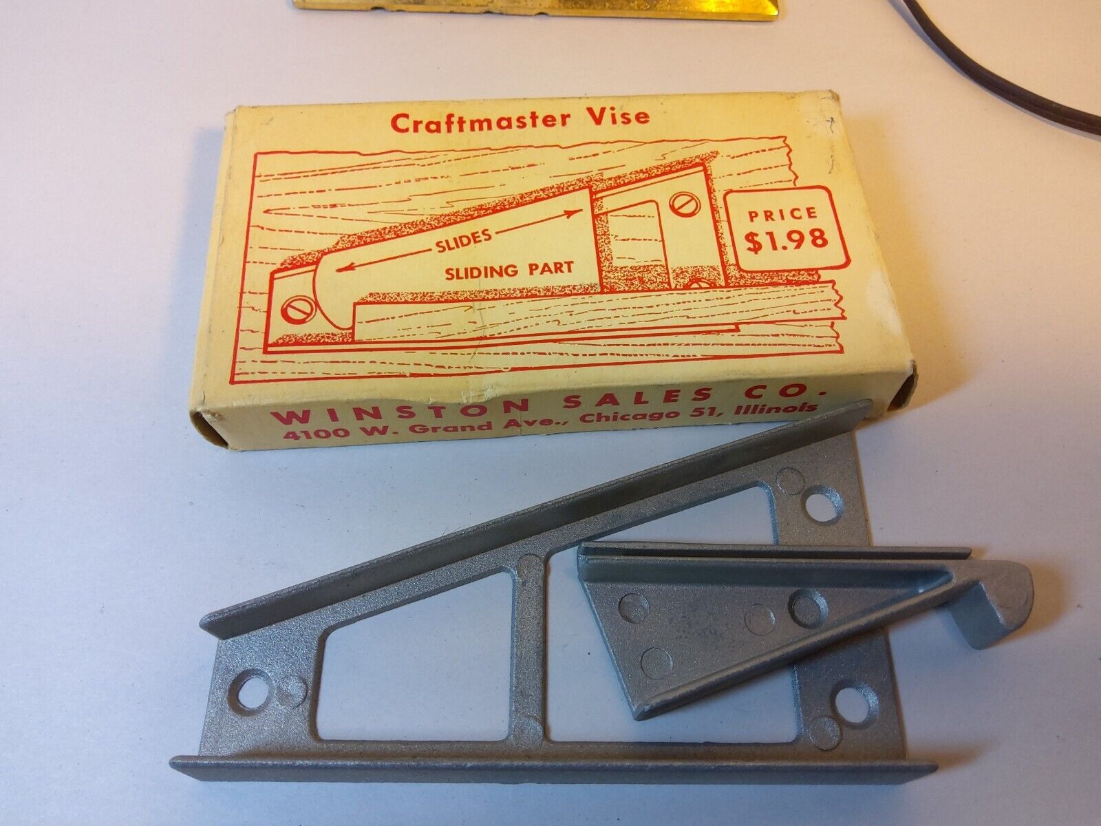 NOS Vintage Craftmaster Vise for Workbench Planing Work Holding, 
