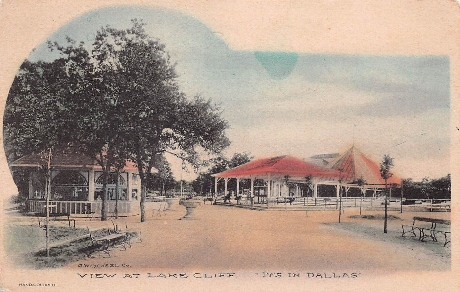Dallas TX Texas Lake Cliff Park Defunct Amusement Park 1910s Vtg Postcard B26