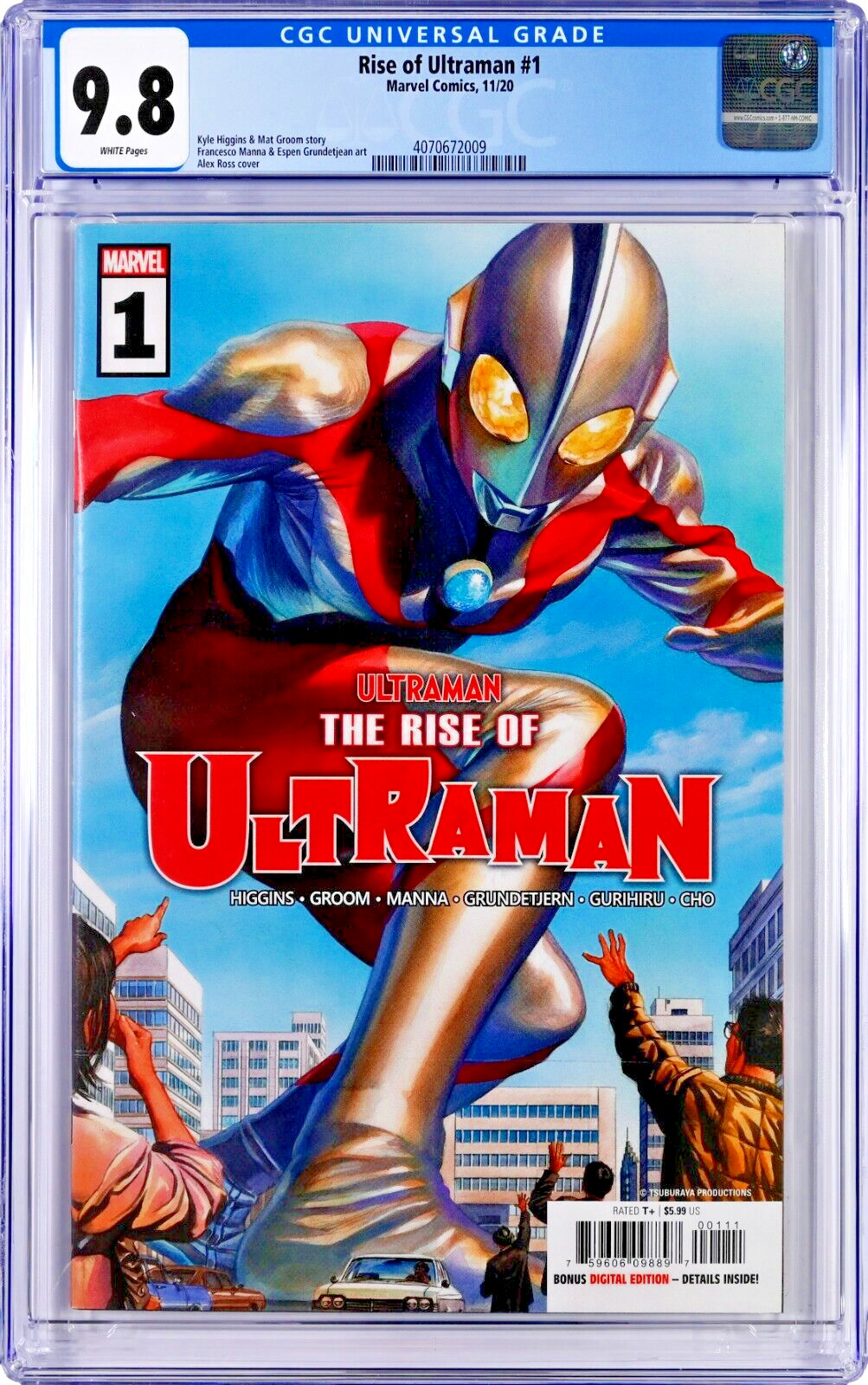 Rise of Ultraman #1 CGC 9.8 (Nov 2020, Marvel) Alex Ross Cover, Ultraman Origin
